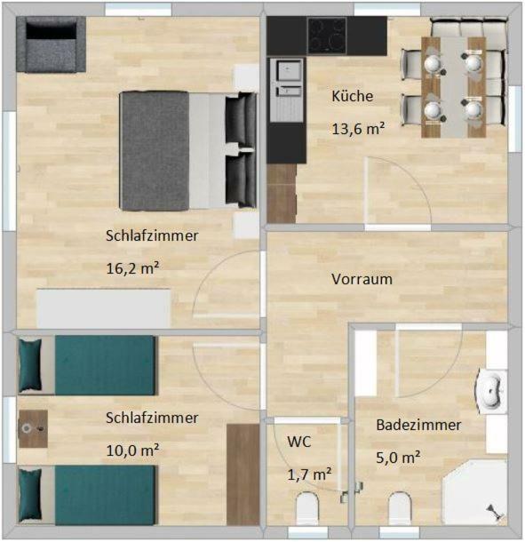 Ferienwohnung Stoff 턱스 외부 사진